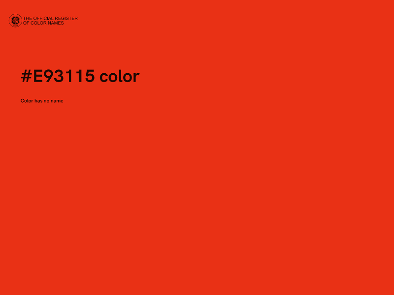 #E93115 color image