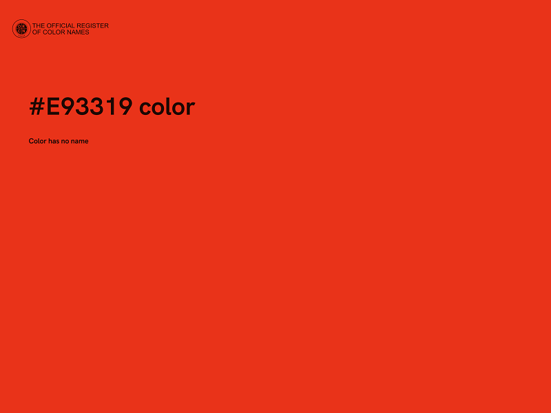 #E93319 color image