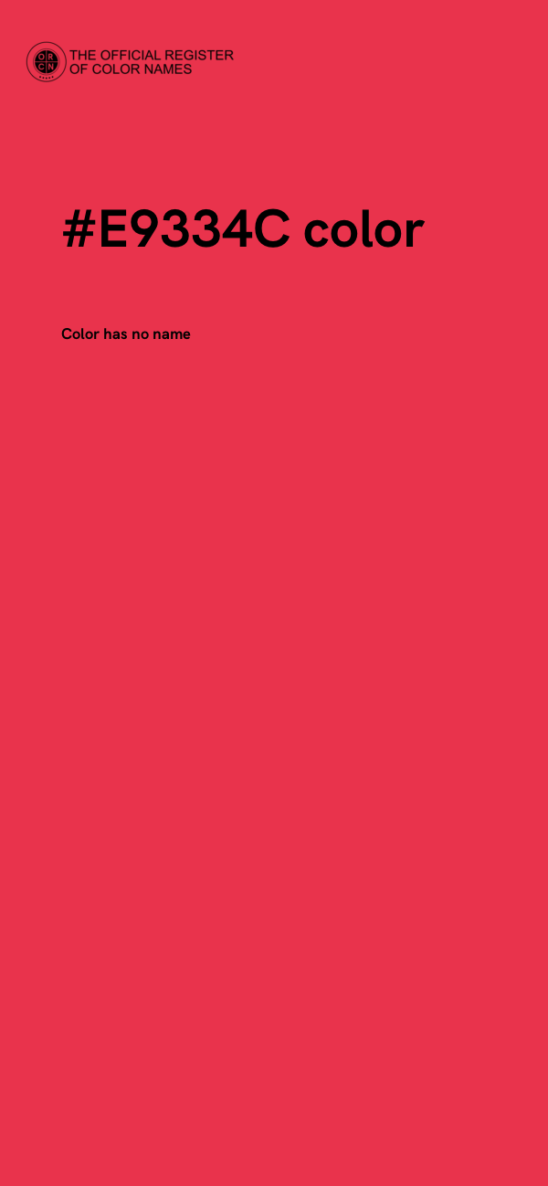 #E9334C color image