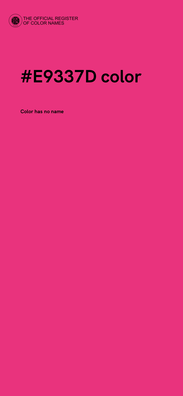 #E9337D color image