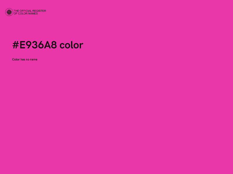 #E936A8 color image