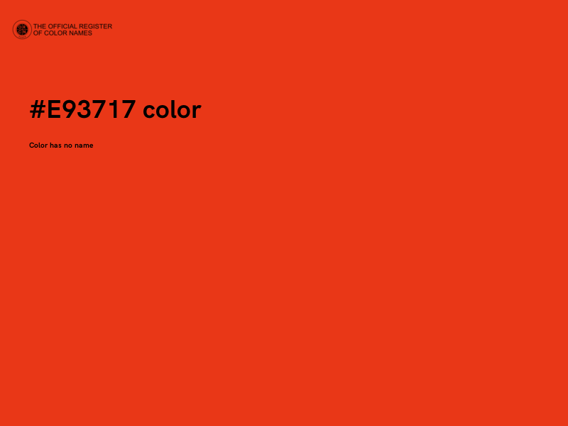 #E93717 color image