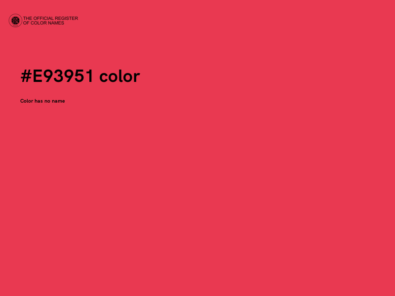 #E93951 color image