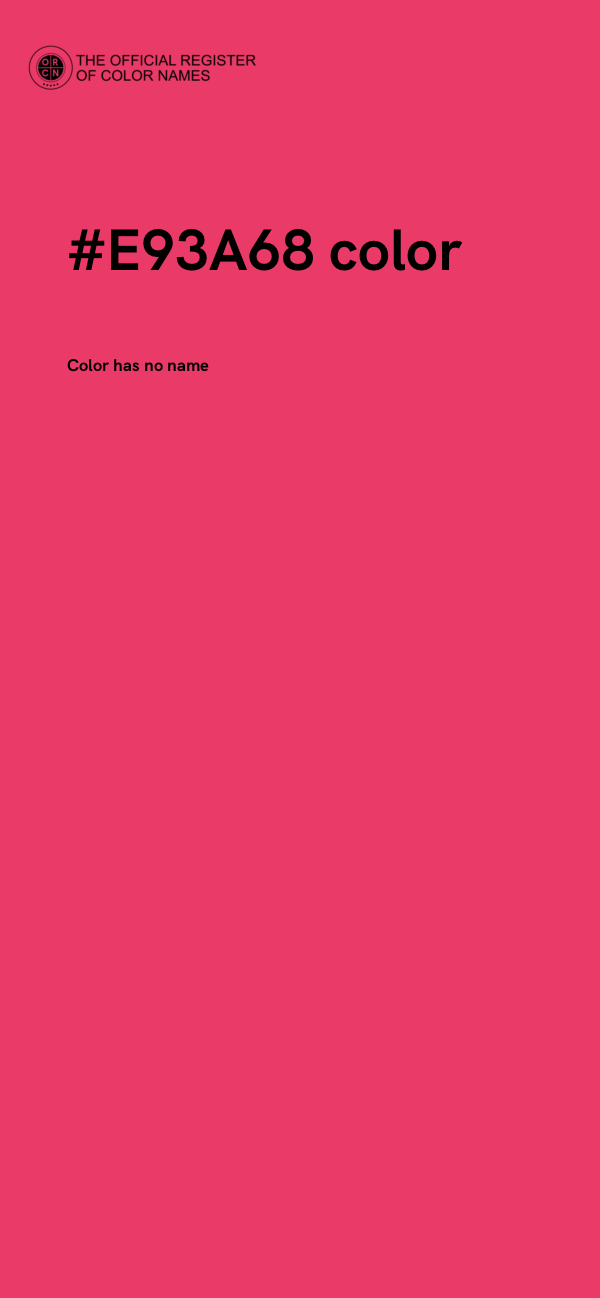 #E93A68 color image