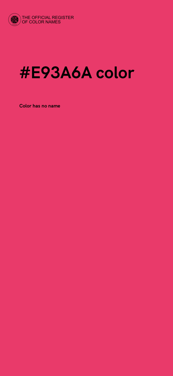#E93A6A color image
