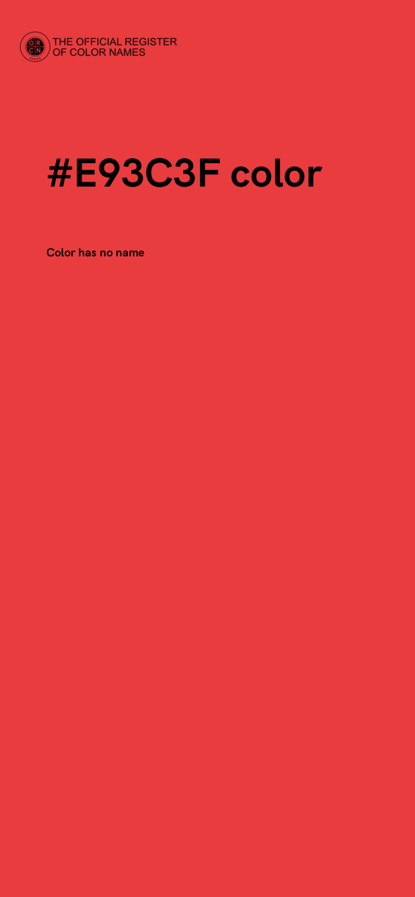 #E93C3F color image