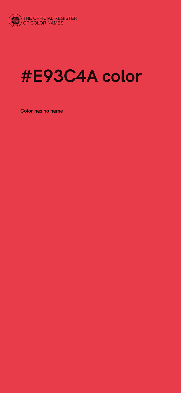 #E93C4A color image