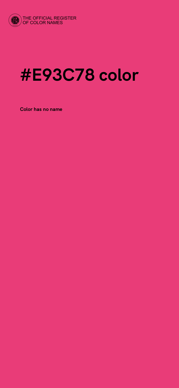 #E93C78 color image