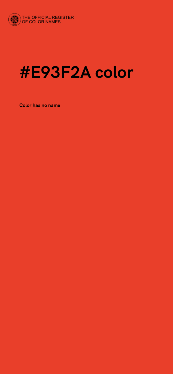 #E93F2A color image