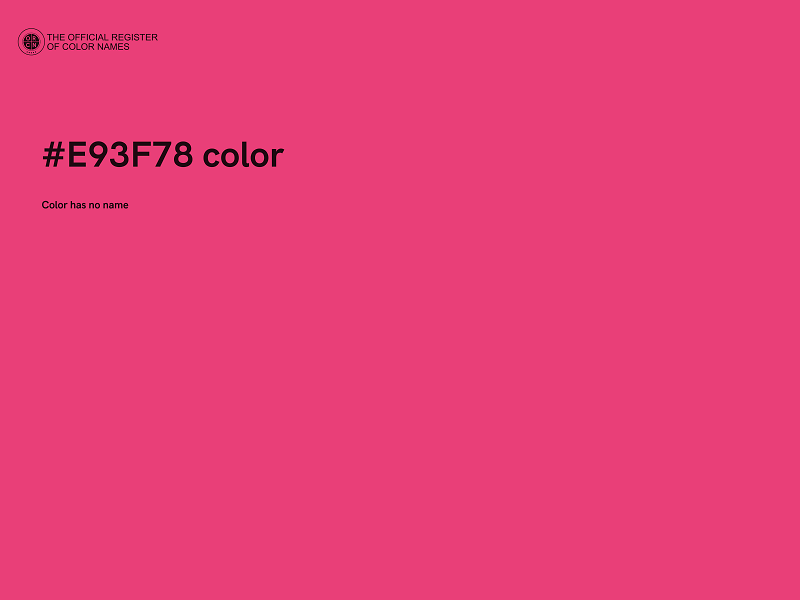 #E93F78 color image