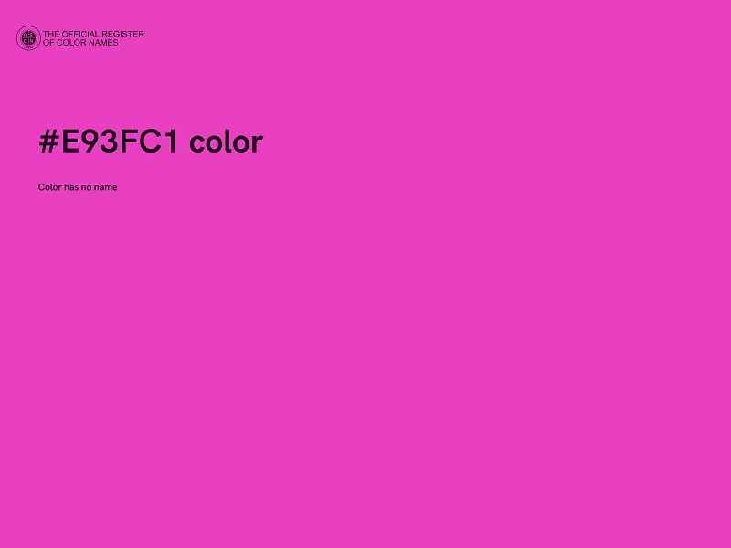 #E93FC1 color image