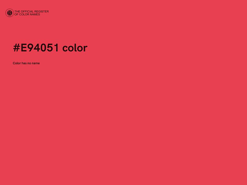 #E94051 color image