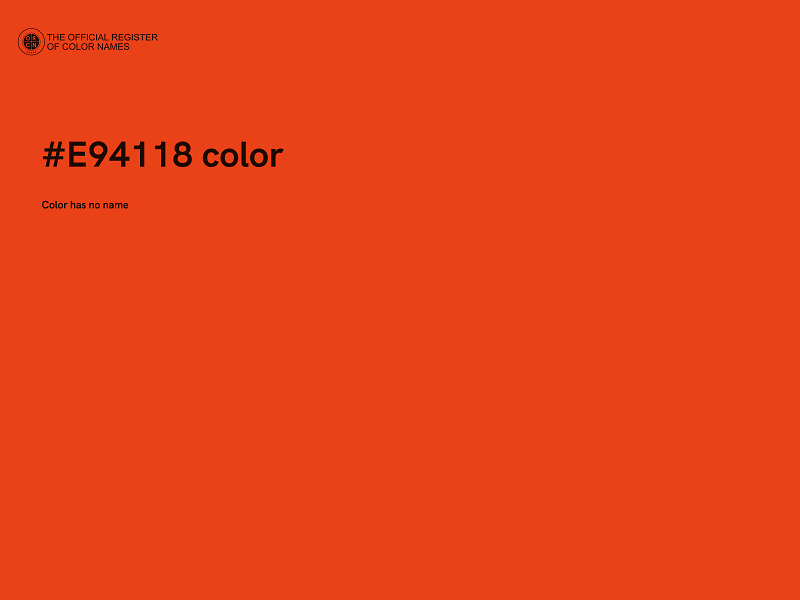 #E94118 color image