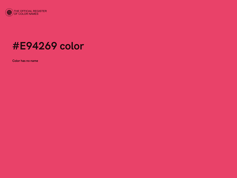 #E94269 color image