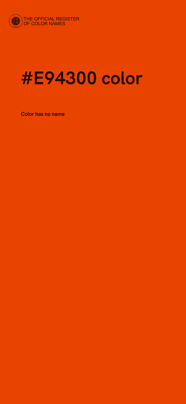 #E94300 color image