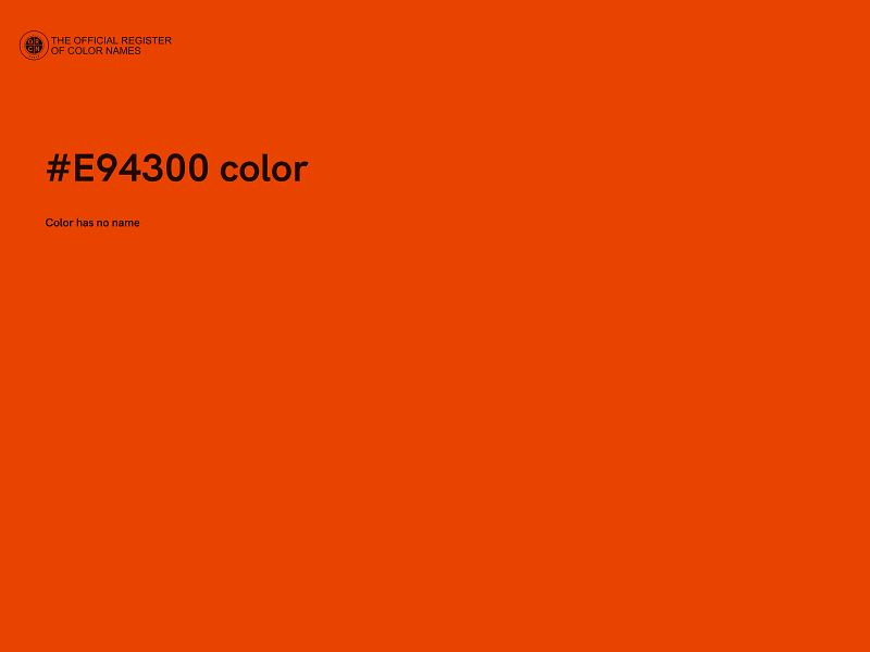 #E94300 color image