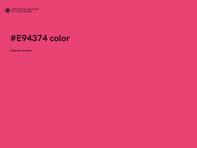 #E94374 color image