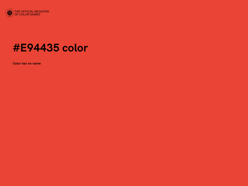 #E94435 color image