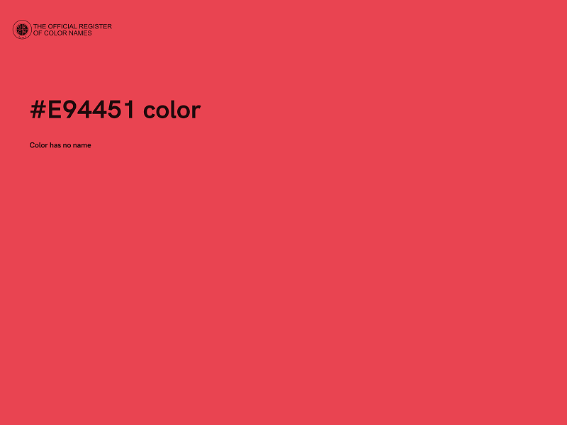 #E94451 color image