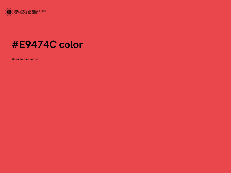 #E9474C color image