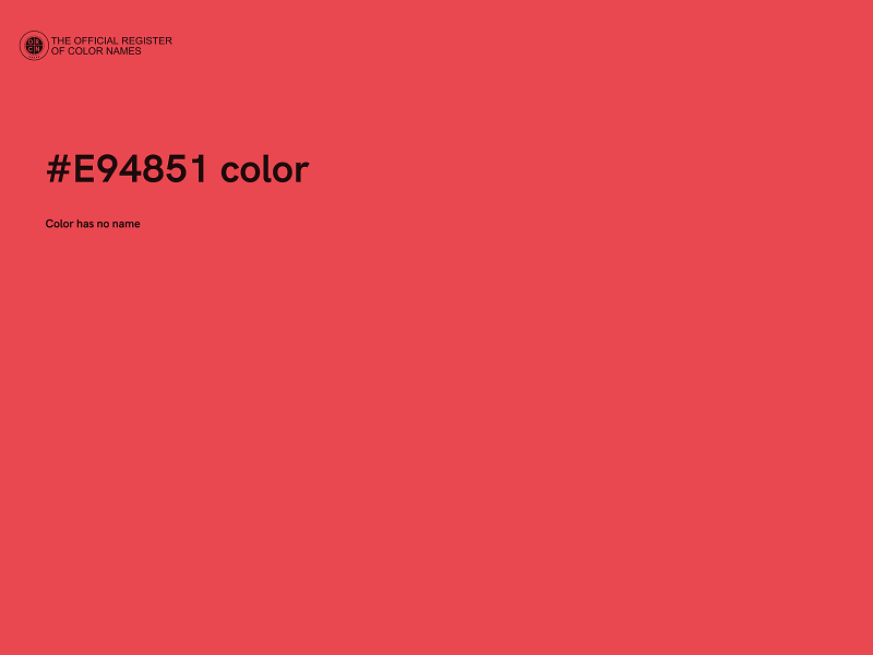 #E94851 color image