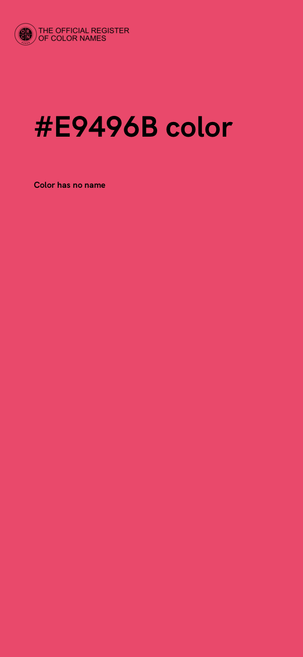 #E9496B color image