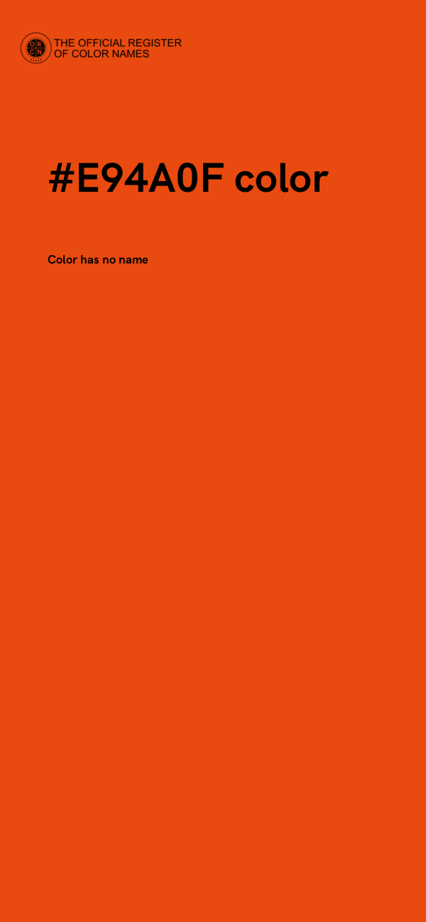 #E94A0F color image