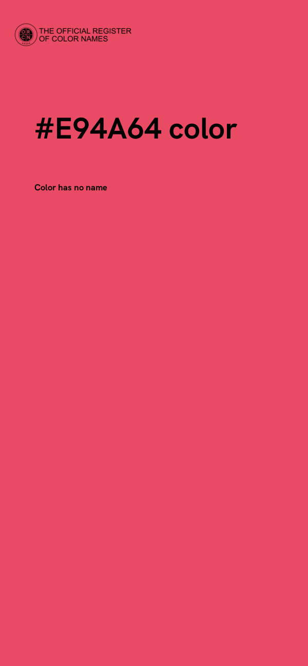 #E94A64 color image