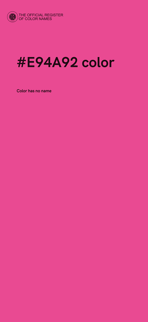 #E94A92 color image