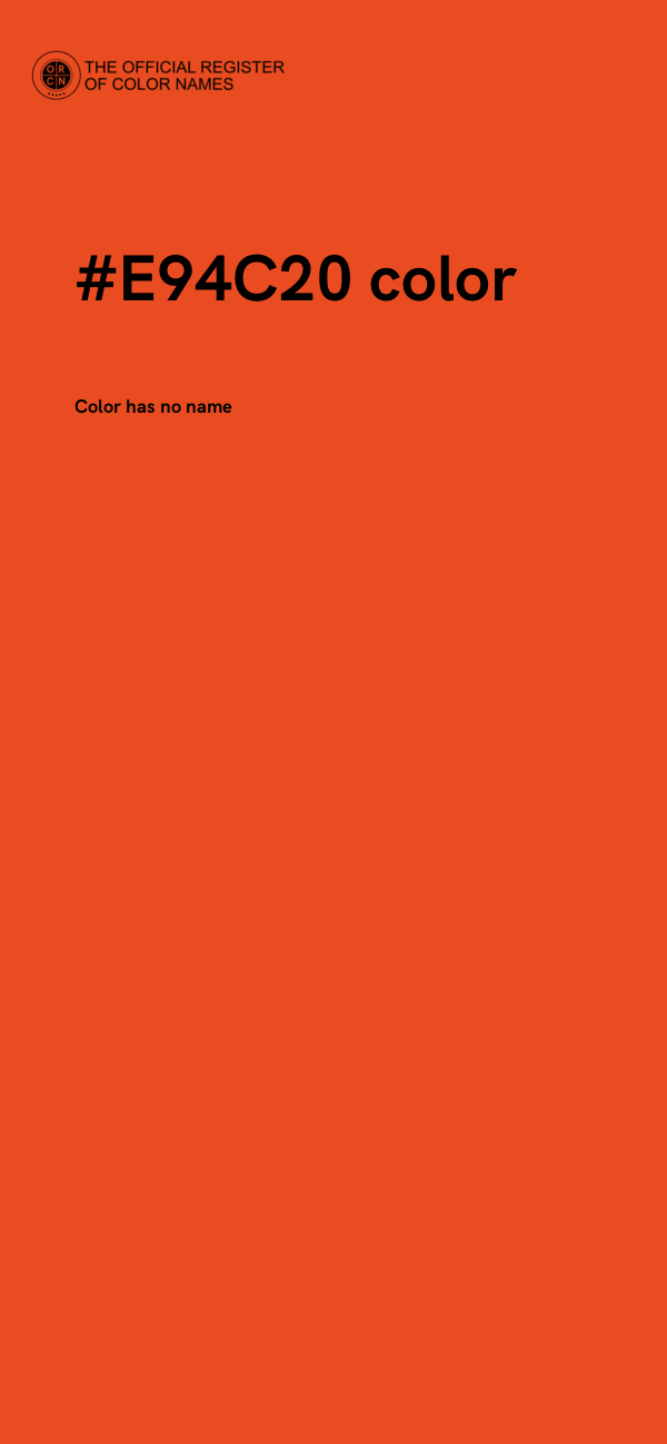 #E94C20 color image