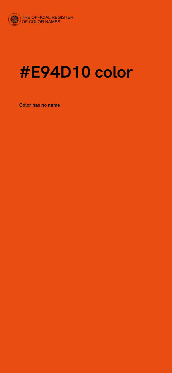 #E94D10 color image