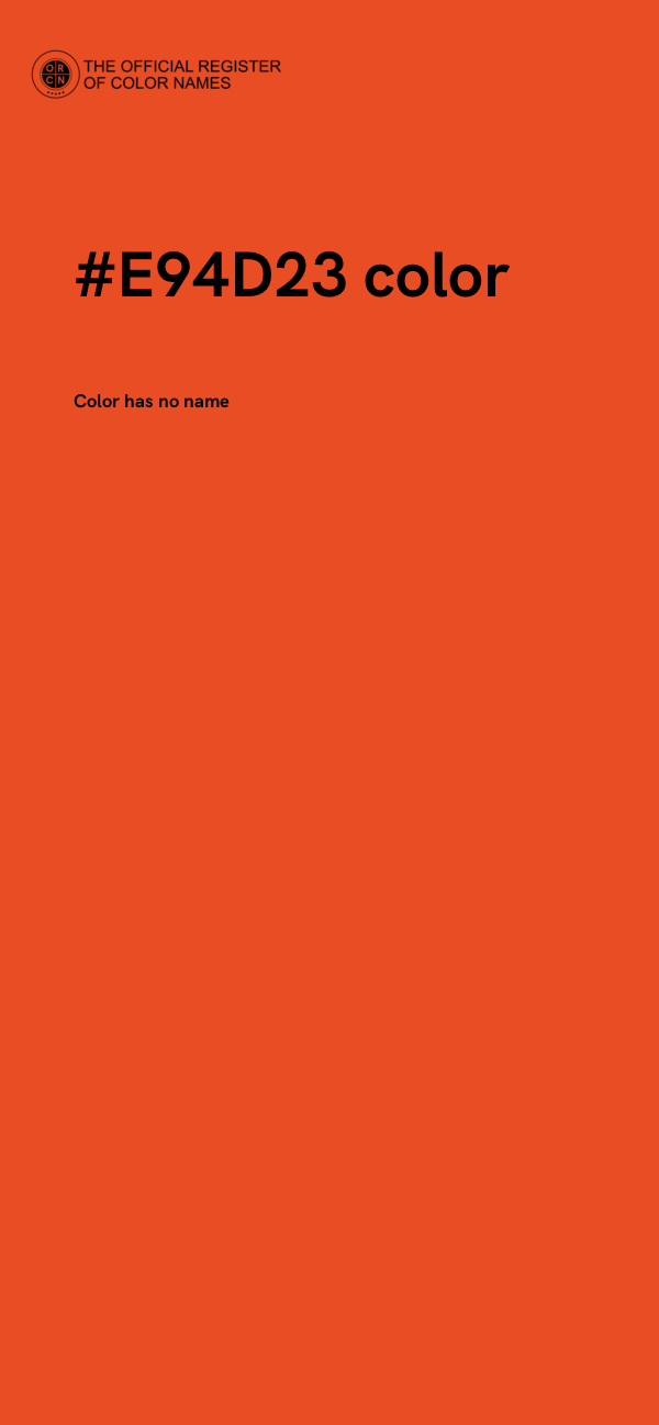 #E94D23 color image