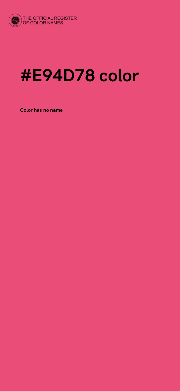 #E94D78 color image