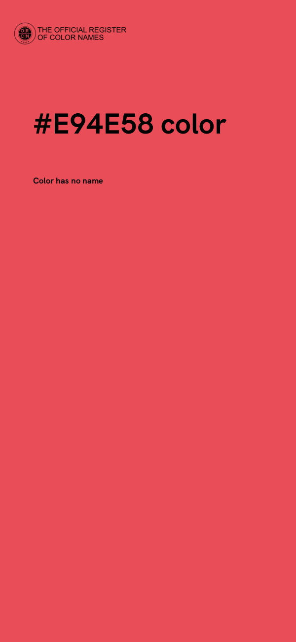 #E94E58 color image