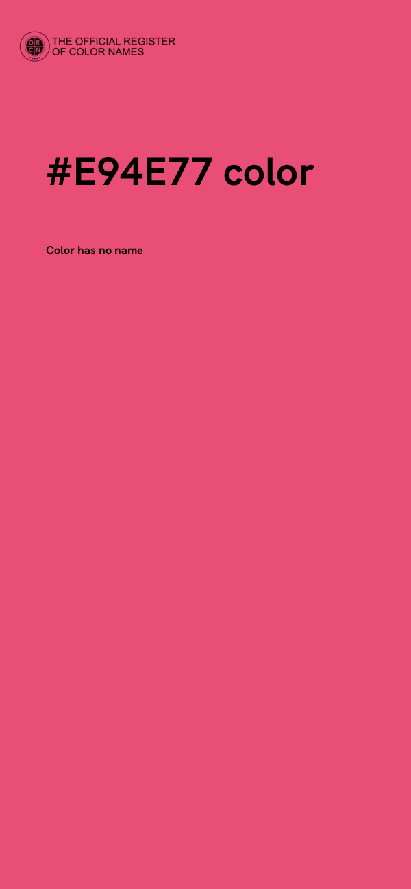 #E94E77 color image