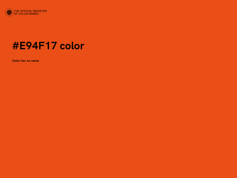 #E94F17 color image