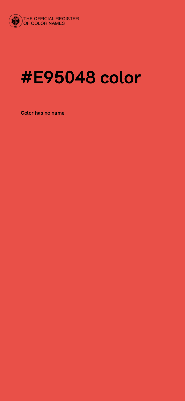 #E95048 color image