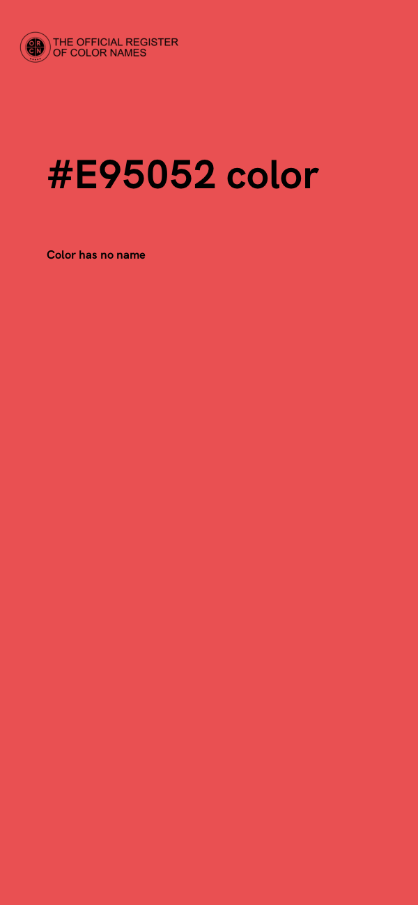 #E95052 color image