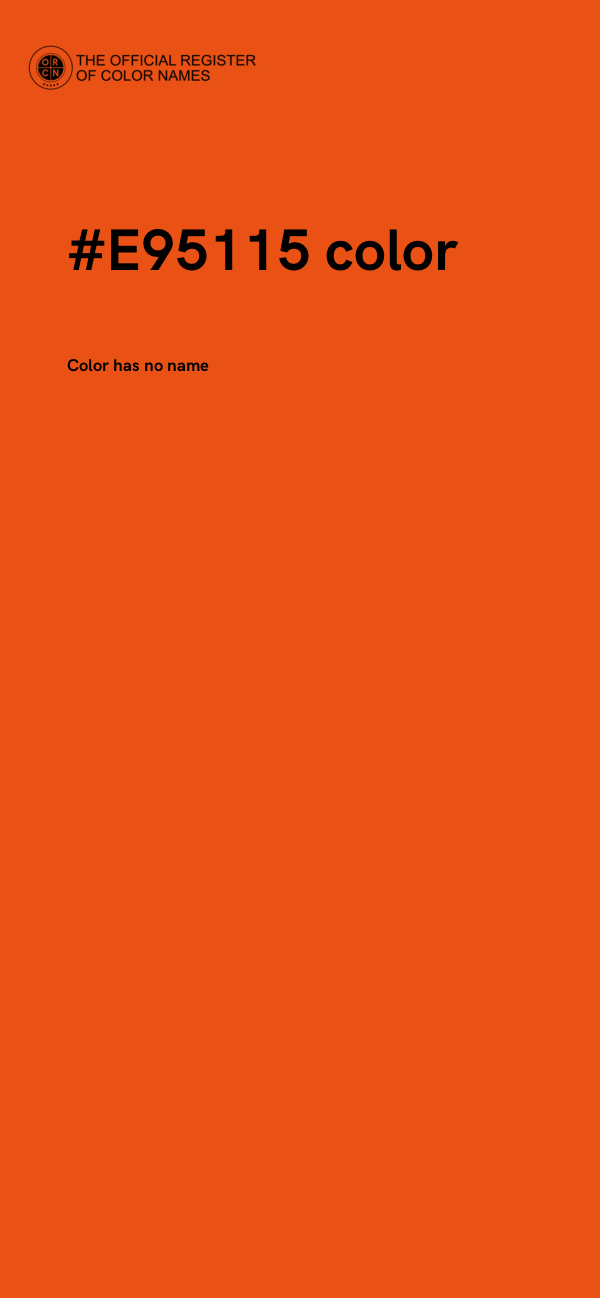 #E95115 color image