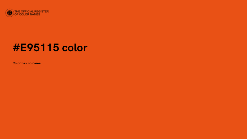 #E95115 color image