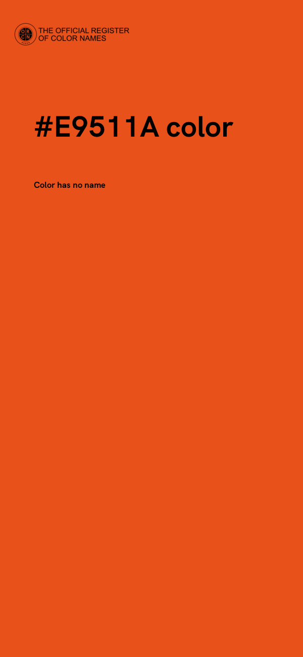 #E9511A color image