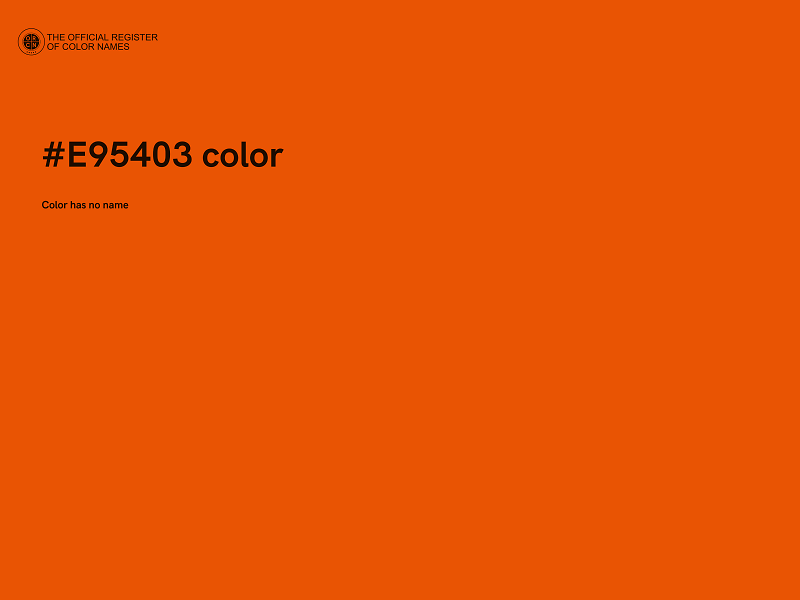 #E95403 color image