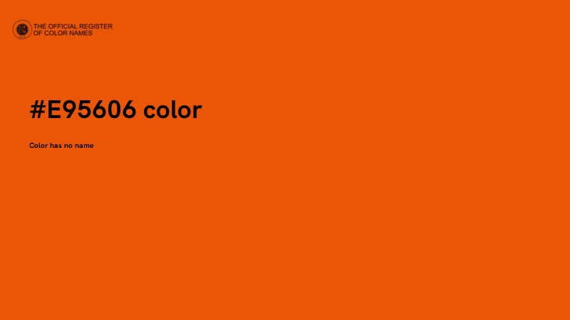 #E95606 color image