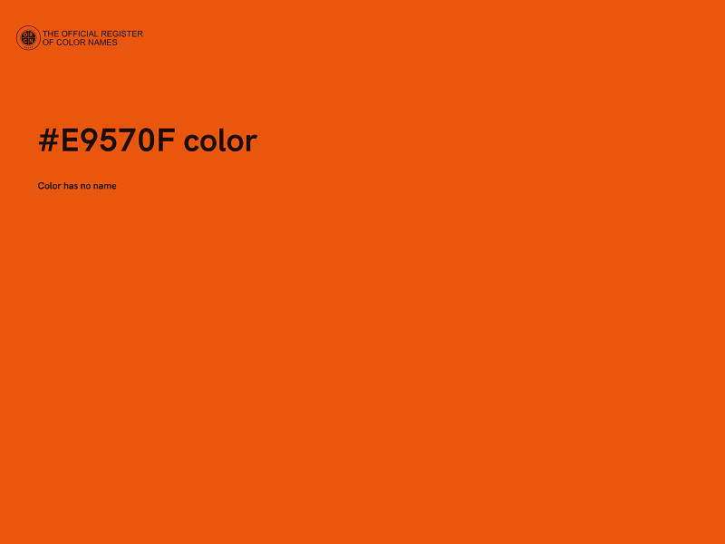 #E9570F color image