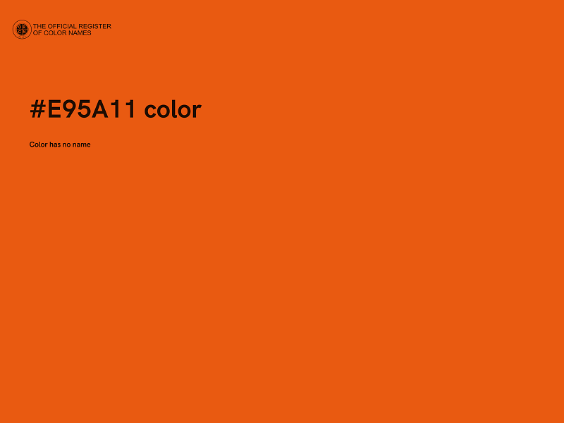 #E95A11 color image
