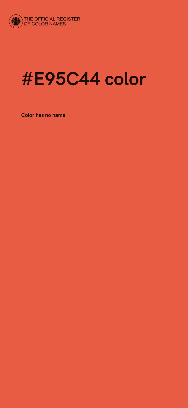 #E95C44 color image