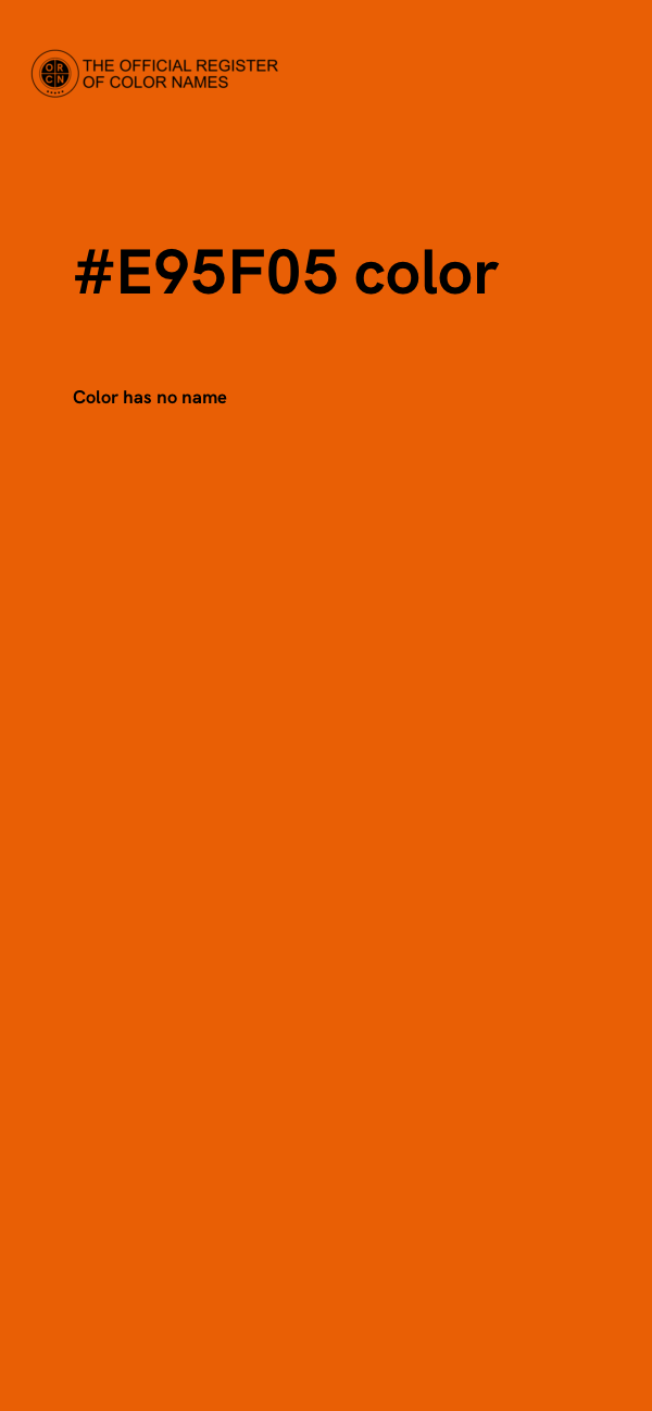 #E95F05 color image
