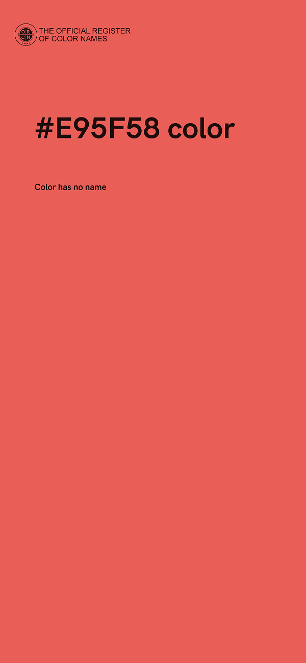 #E95F58 color image