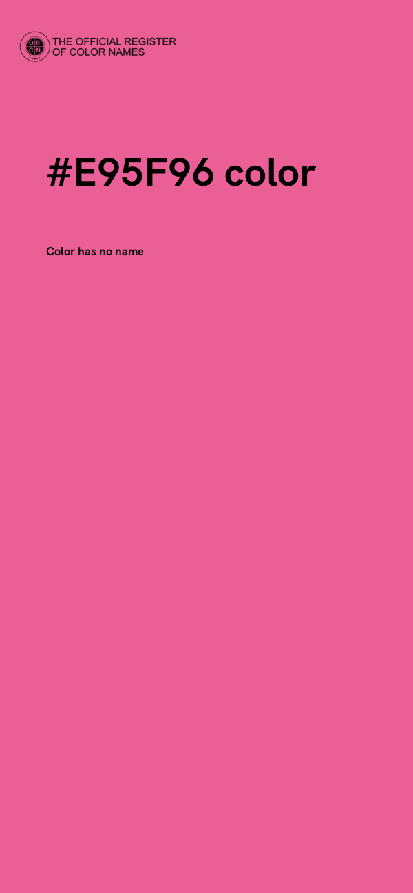 #E95F96 color image