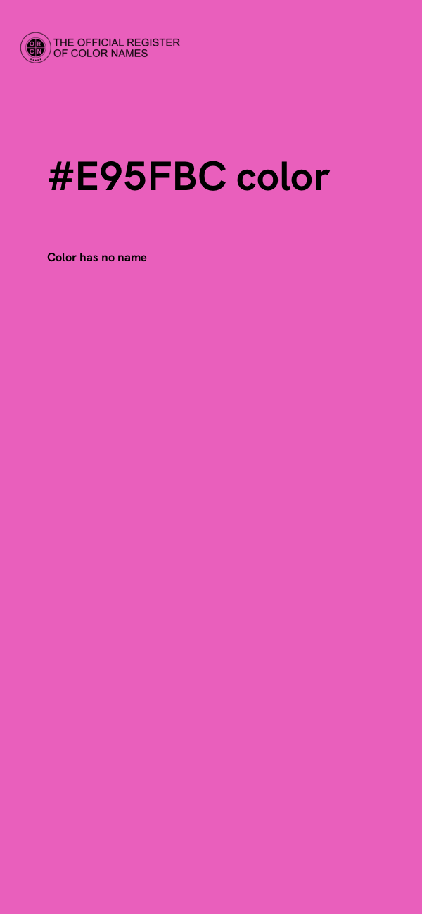 #E95FBC color image